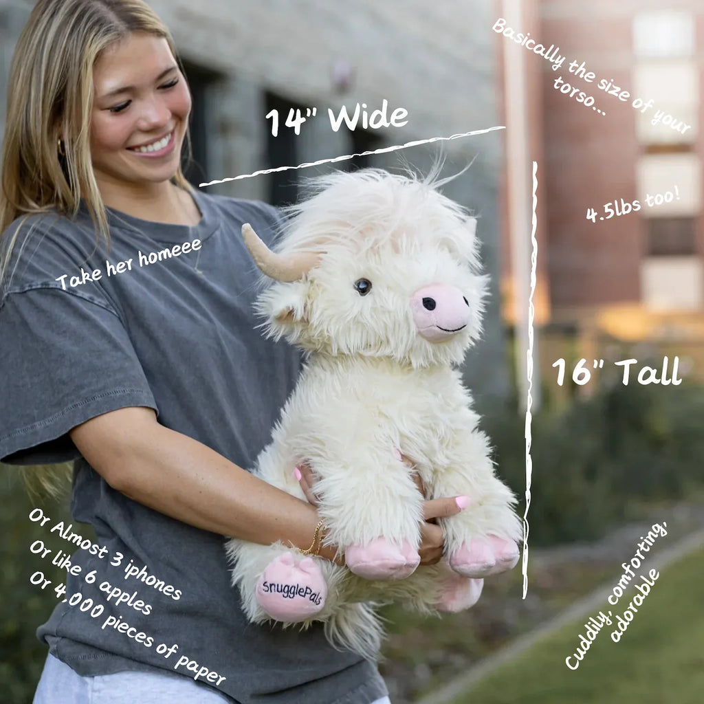 Jumbo White Highland Cow Toyarat